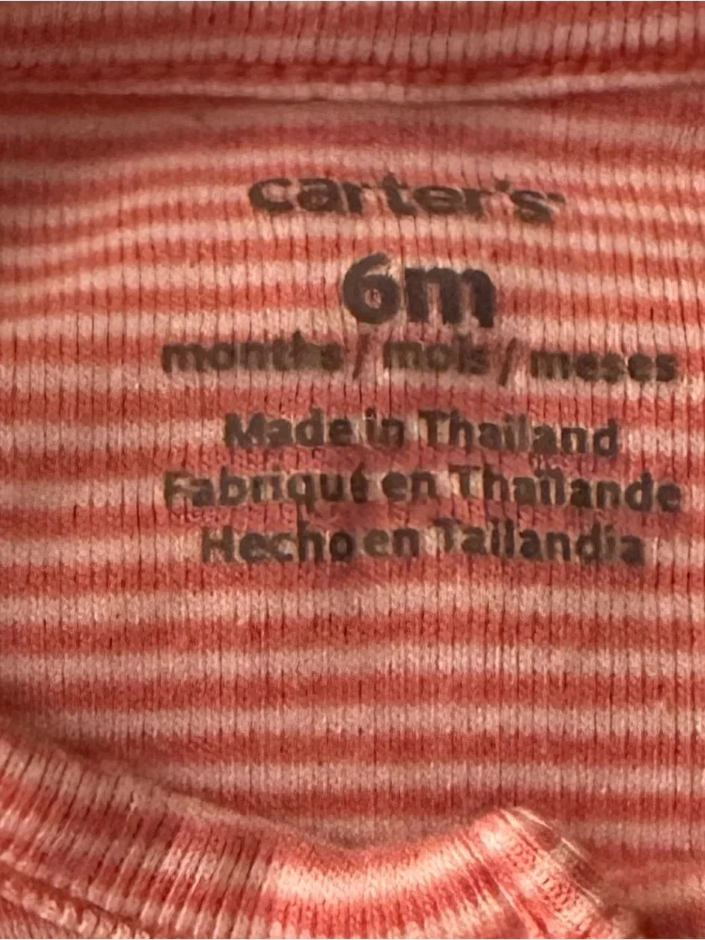 Carter's Pink and White Striped Baby Sweater
